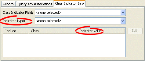Class Indicator Info Tab, Configuring Primary Key