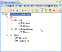 Java model when applying patch (work in progress)